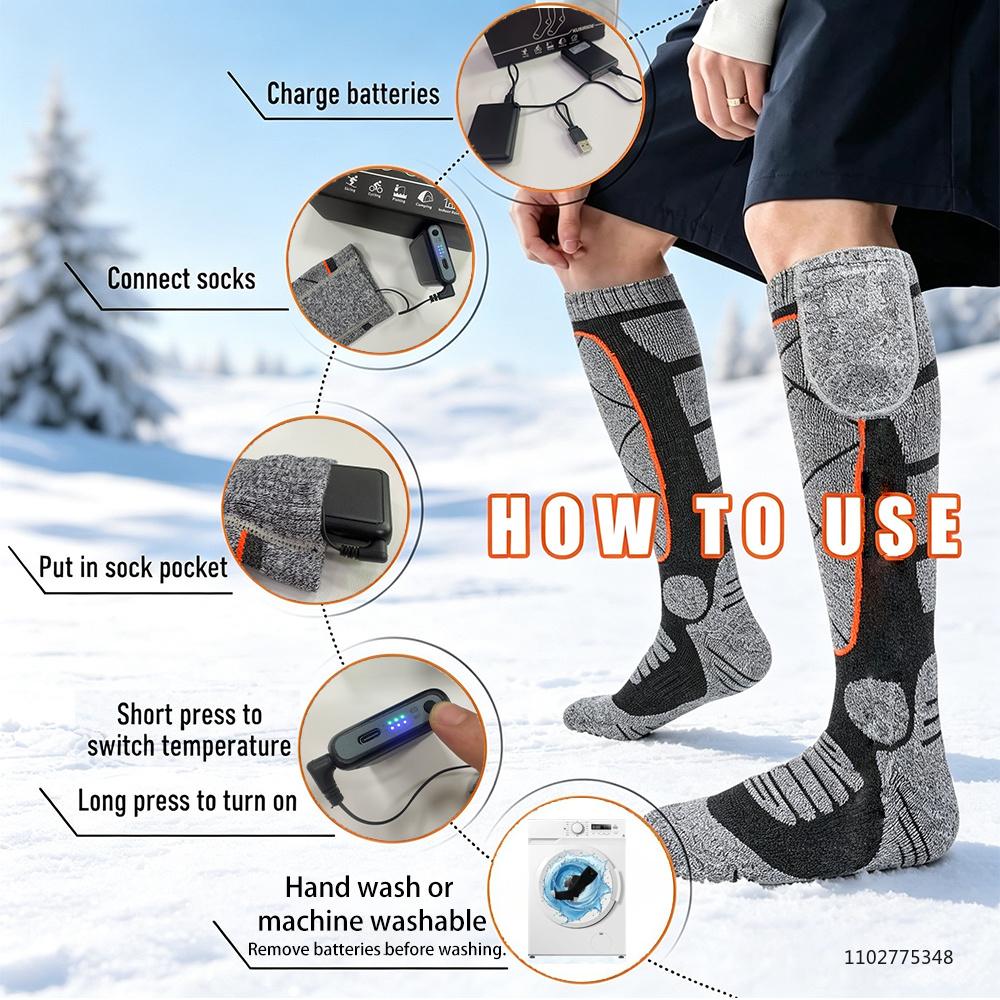 Heated Socks 6000mAh Rechargea - Cycling To Work review and price