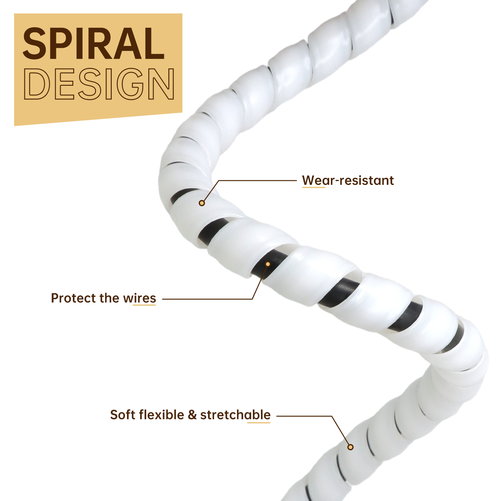 2/5/10M Spiral Cable Sleeve 8/ - Cable Lock Flexible review and price